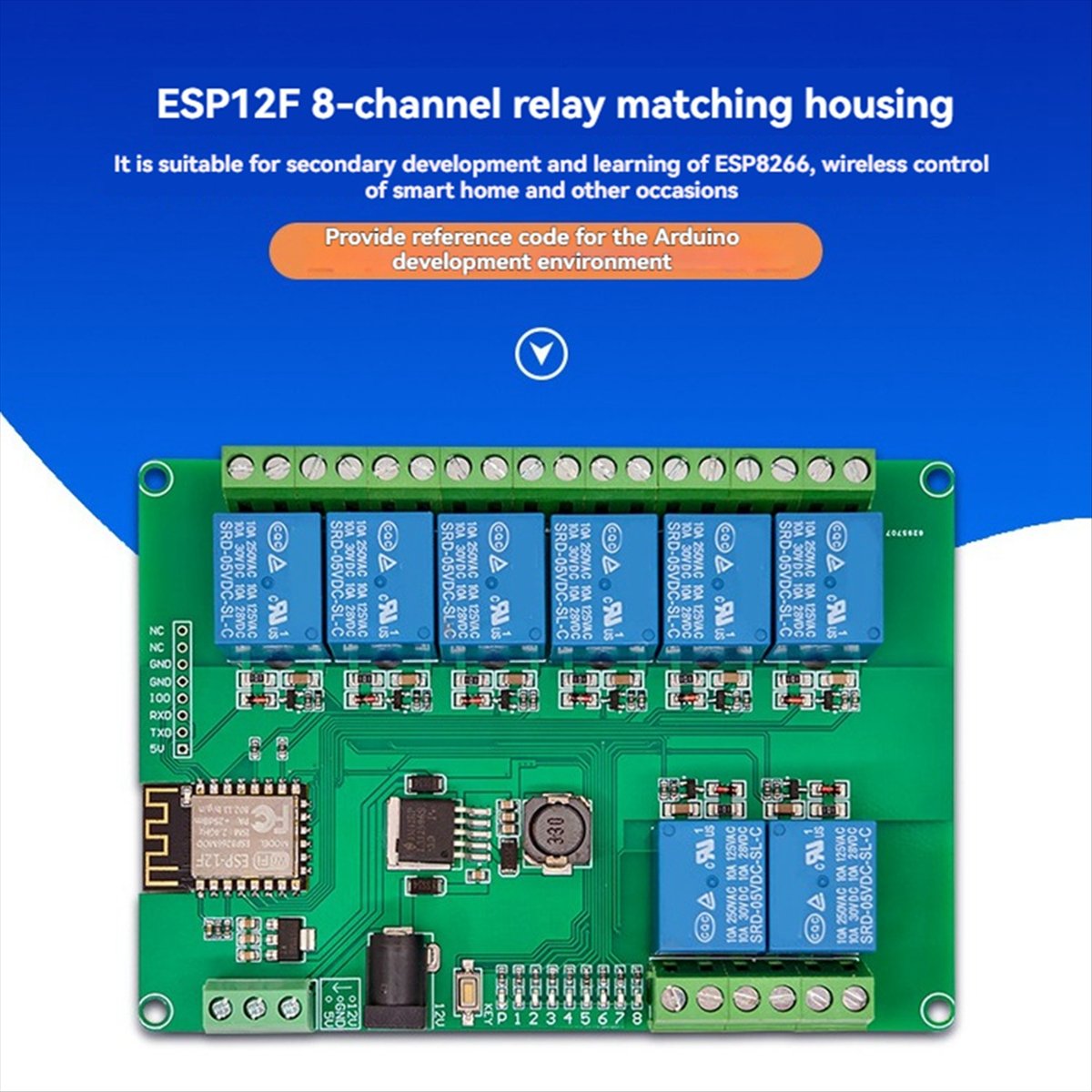 Modul Relay A99X 8-CH DC12-24/ - Esp8266 ulasan dan harga