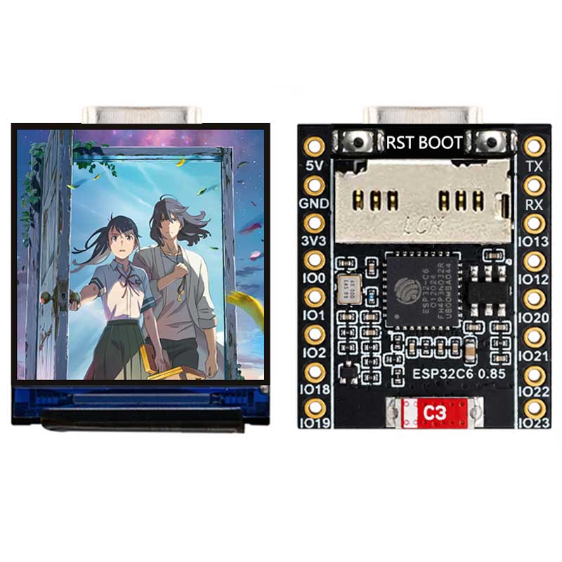 ESP32 C6 0.85 Inci 128X128 Lay - Esp32 C6 ulasan dan harga